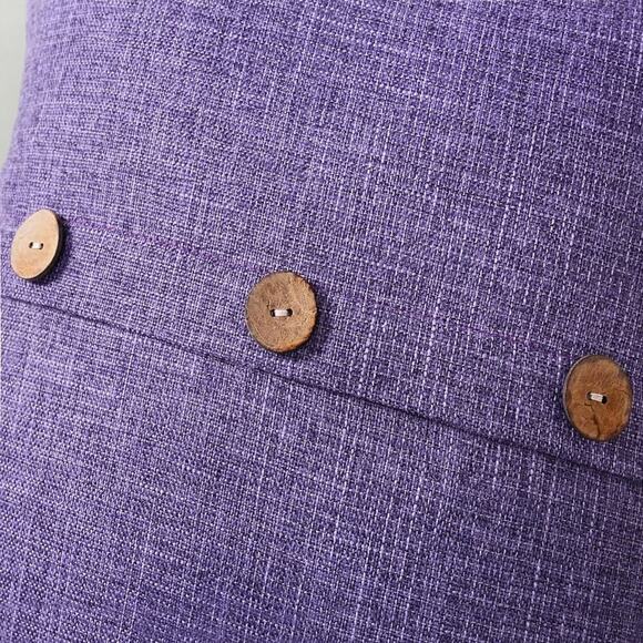 Set of 2 FUTEI Lavender Linen Decorative Throw Pillow Covers 18x18 - Picture 3 of 9